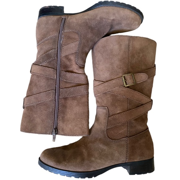 Lauren Ralph Lauren Shelby Suede Brown Boots Size 6.5 - Picture 3 of 7